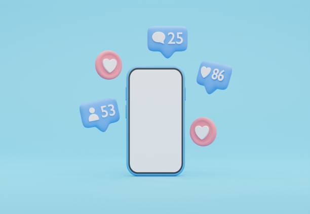 istock 3D illustration Social media platform, online social communication applications concept, Smart phone with social media icons 1371724715