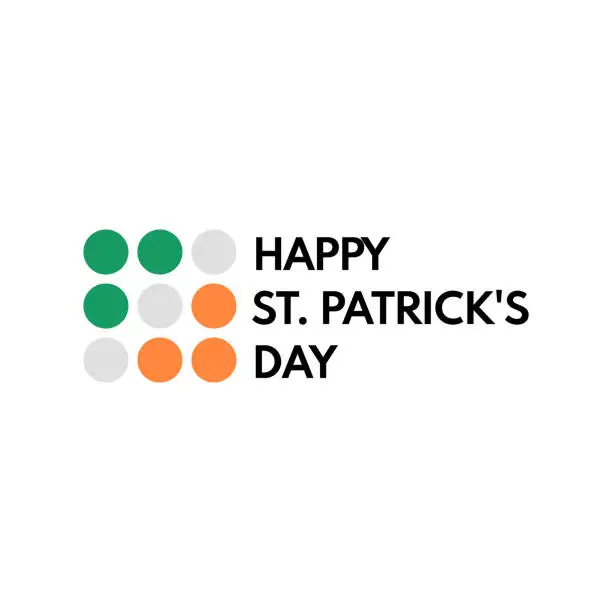 Vector illustration of happy st. patrick's day, post or card vector template