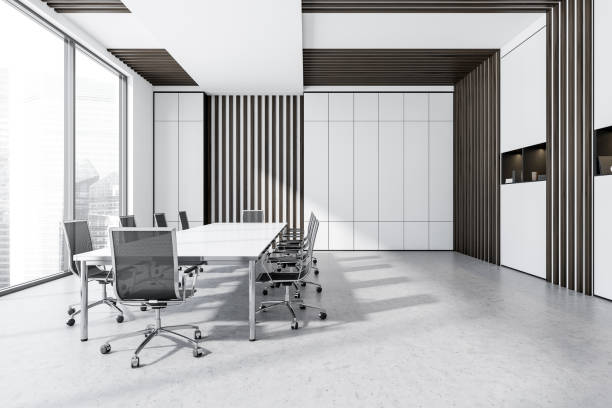 istock Elegant white conference room 1371728782