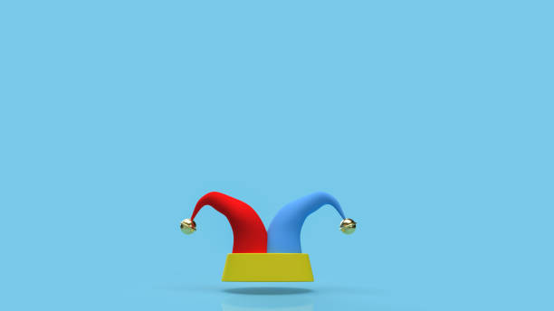 istock The clown hat on blue background for funny concept 3d rendering 1371728862
