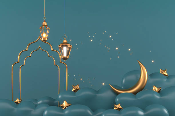 istock Ramadan Kareem Greeting Background Islamic 3d illustrator design 1371730970