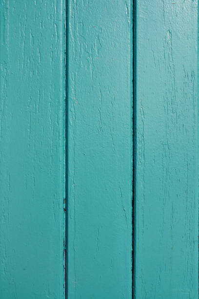 Turquoise aquamarine blue wooden boards, closeup, macro, background