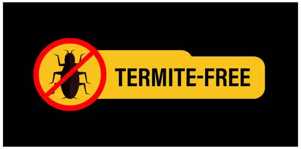 Vector illustration of 'termite-free' vecor icon,