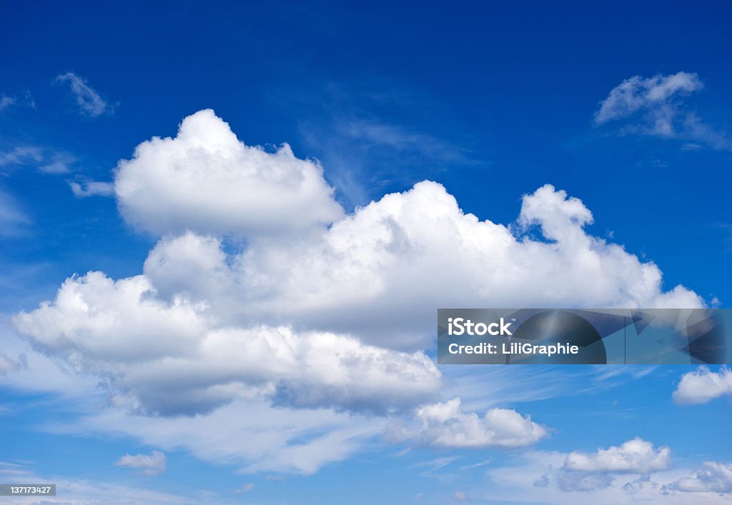 white clouds white clouds. perfect blue sky Backgrounds Stock Photo