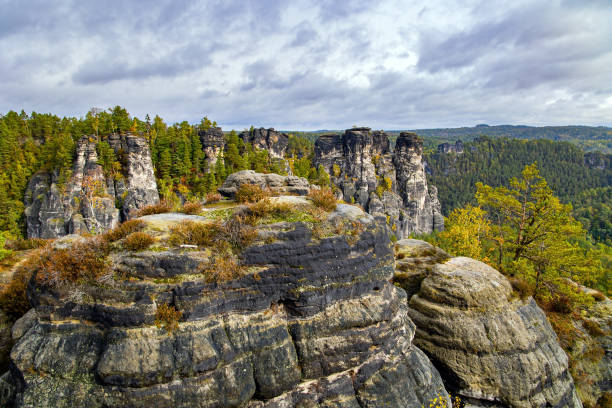 istock The sandy cliffs of Bastei 1371737963