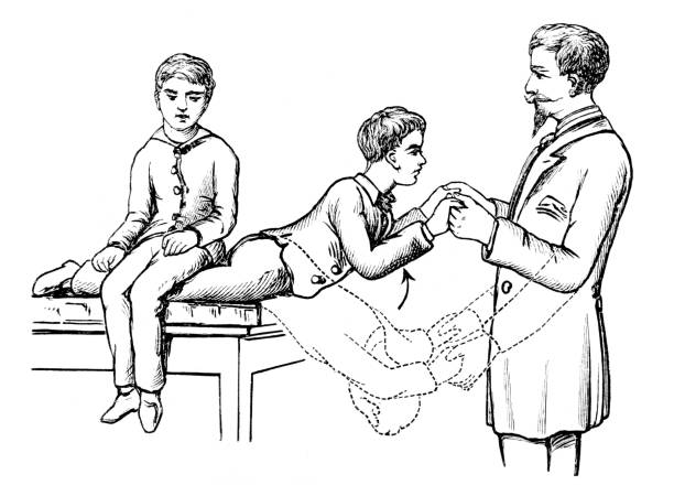 ćwiczenia gimnastyczne do rehabilitacji 1896 - 1896 stock illustrations