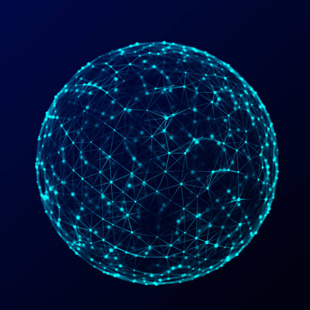 istock Futuristic sphere of particles and lines. Network connection big data. Abstract technology background. 3d rendering. 1371745470