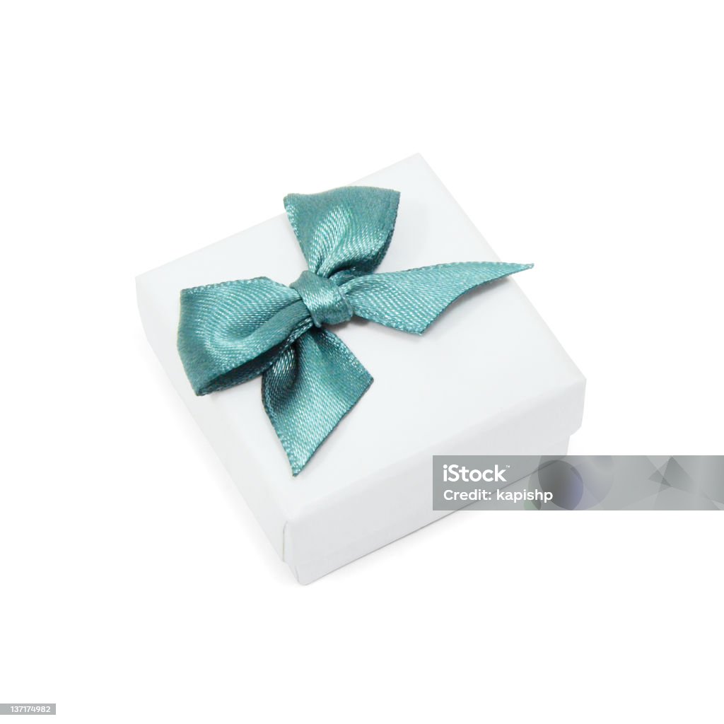 Small Gift Box on White small gift box isolated on a white background Birthday Stock Photo