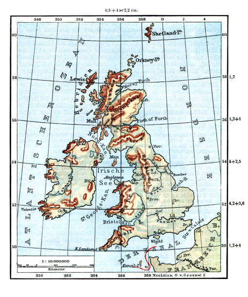 istock Map of UK and Ireland 1889 1371756336