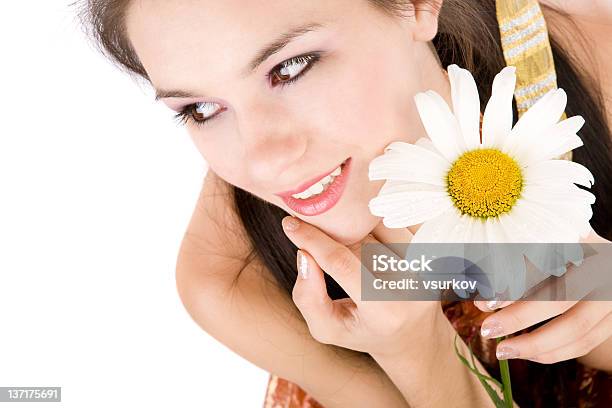 Chamomile In Hands Stock Photo - Download Image Now - Adult, Adults Only, Artist's Model