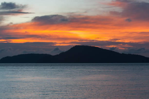 istock Sunset or sunrise over the sea 1371759853