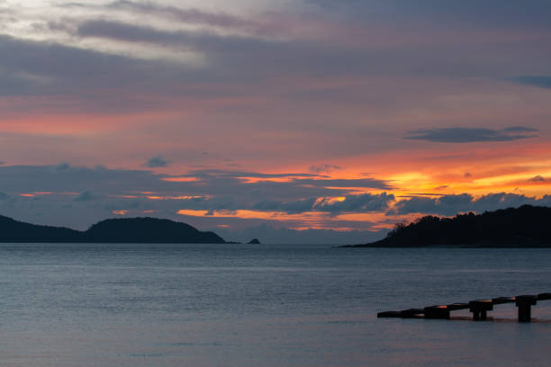 istock Sunset or sunrise over the sea 1371759989