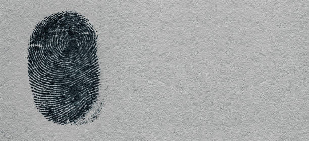 istock Black macro fingerprint,Fingerprint detail, 1371761753