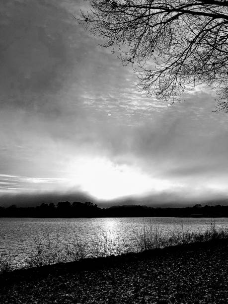 istock Sunset black and white, Chesapeake Bay 1371762095