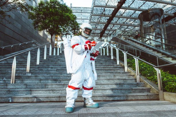 istock spaceman in a futuristic station 1371764959