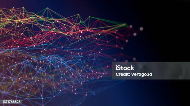 Big Data Network Abstract Concept Stock Photo - Download Image Now - Machine Learning, Backgrounds, Abstract