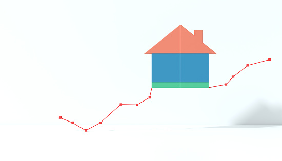 Business Trends Graphs and charts 3d image