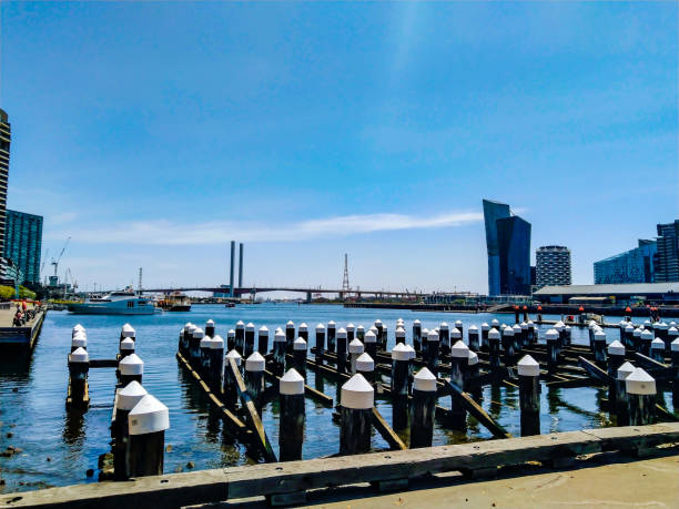 Melbourne's Harbor, in the Docklands district stock photo