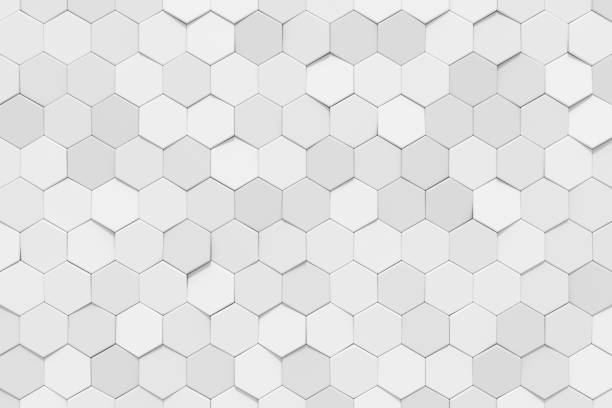 istock Modern tile wall design. Abstract background of hexgon. 3D rendering. 1371778052