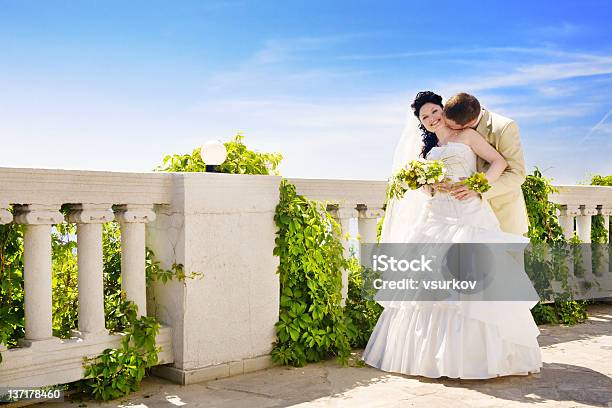 Photo libre de droit de Baiser Près De La Barrière banque d'images et plus d'images libres de droit de Adulte - Adulte, Amour, Bague de fiançailles