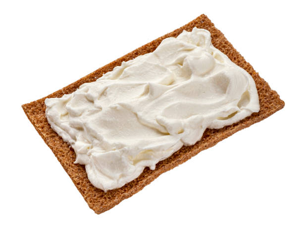 istock Rye crispbread isolated on white background, top view 1371791923