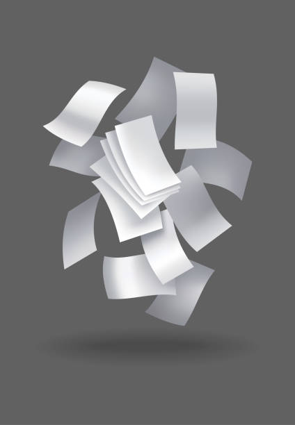 istock Realistic falling paper sheets. Set of flying curved leaves of paper. Vector loose soar of notes with curled edges. Fly scattered notes, empty chaotic paperwork 1371791971