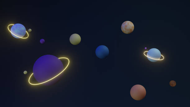 istock cosmic theme 3d render with glowing stars and planet 1371792350