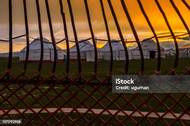 Nomadic Tents Known As Yurt At The Song Kol Lake Kyrgyzstan Stock Photo - Download Image Now