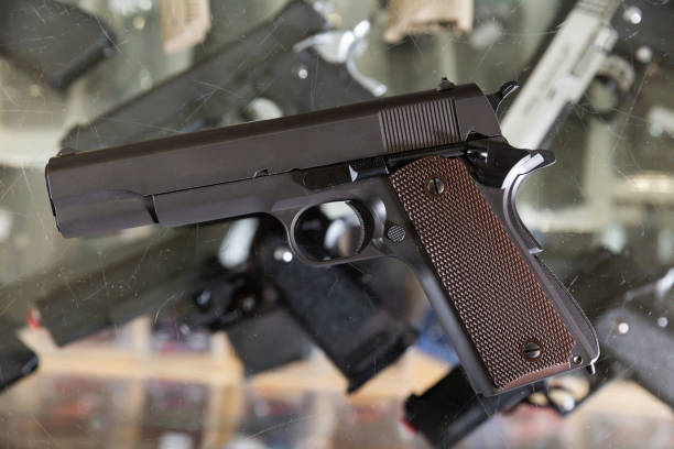 istock Pistol over shocase 1371794004