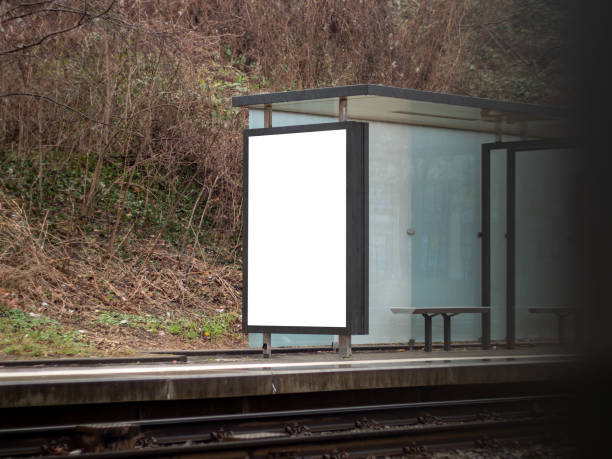 istock Billboard Screen at a Tram Shelter 1371794339