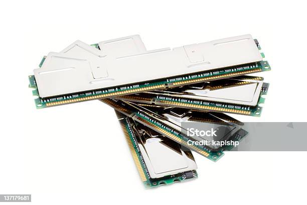 Highendcomputerspeichermodule Isolated On White Stockfoto und mehr Bilder von Freisteller – Neutraler Hintergrund