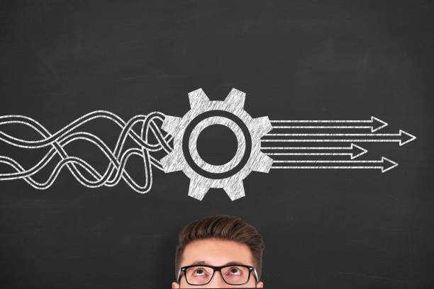 istock Businessman Service Concepts on Chalkboard Background 1371797256