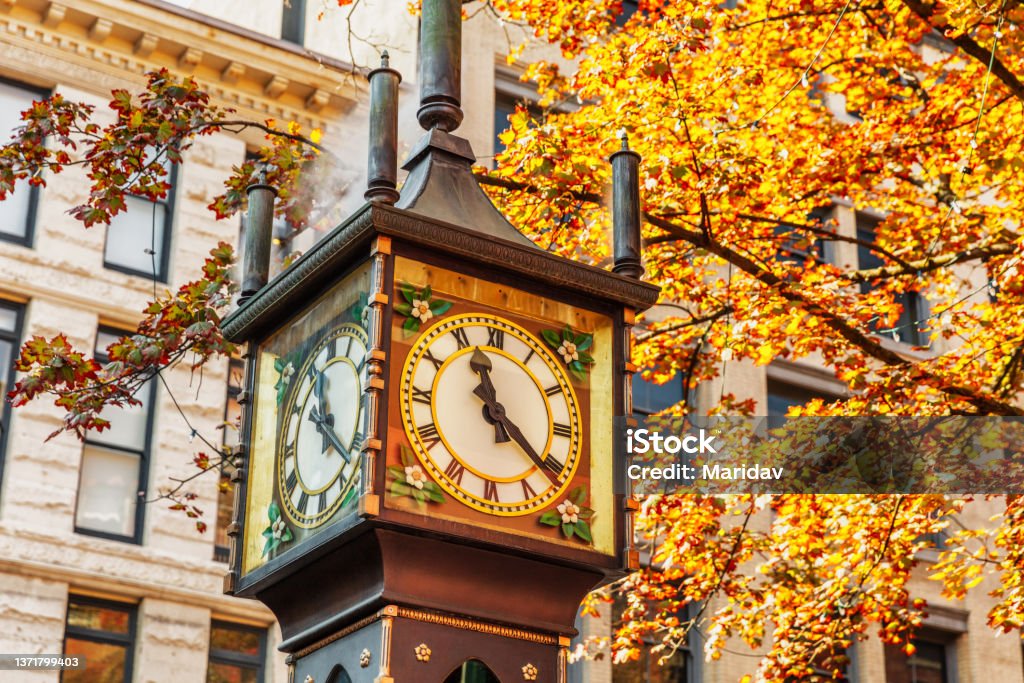 Steam Clock in Gastown District, Vancouver, BC British Columbia, Canada Vancouver - Canada Stock Photo