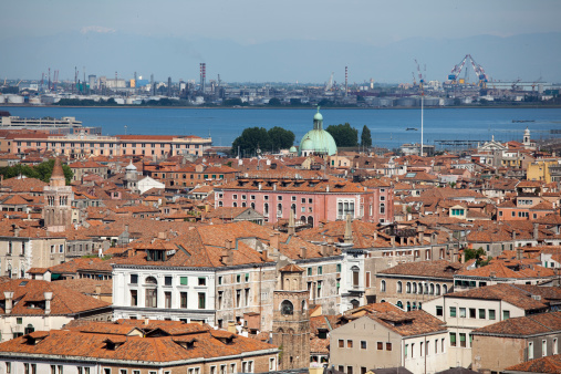 Skyline of Venice Italy, paesaggio urbano di Venezia Italia