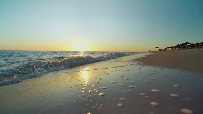 Beautiful scene sunset, tropical beach sea