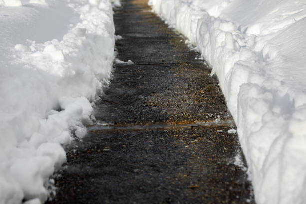 istock Shoveled Sidewalk After a Snow Storm 1371804238