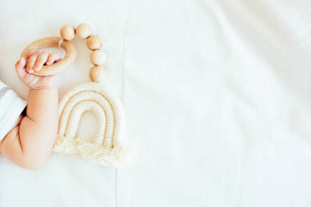 istock Baby wooden toy playing 1371807248
