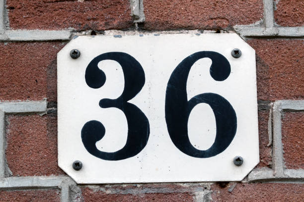 istock Close Up House Number 36 At Amsterdam The Netherlands 1371817393