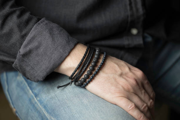 istock man with a stylish bracelet on his wrist 1371820967
