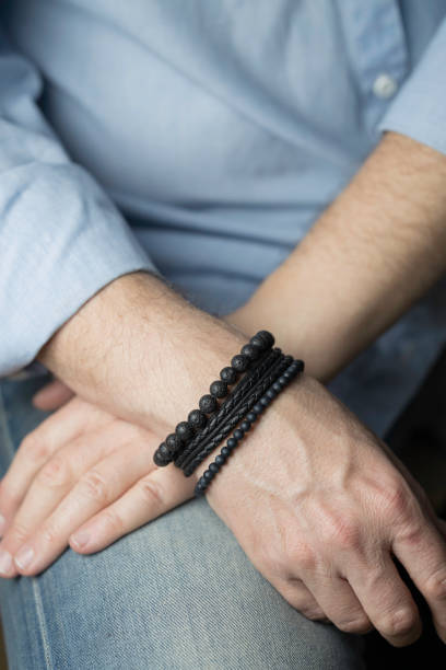 istock man with a stylish bracelet on his wrist 1371820972