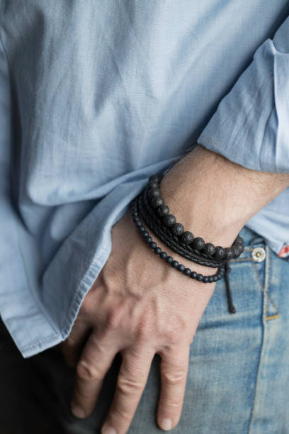 istock man with a stylish bracelet on his wrist 1371820974