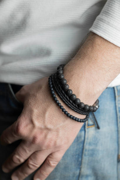 istock man with a stylish bracelet on his wrist 1371820975