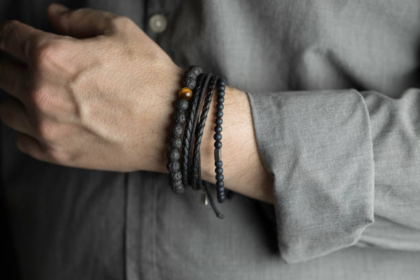 istock man with a stylish bracelet on his wrist 1371820990