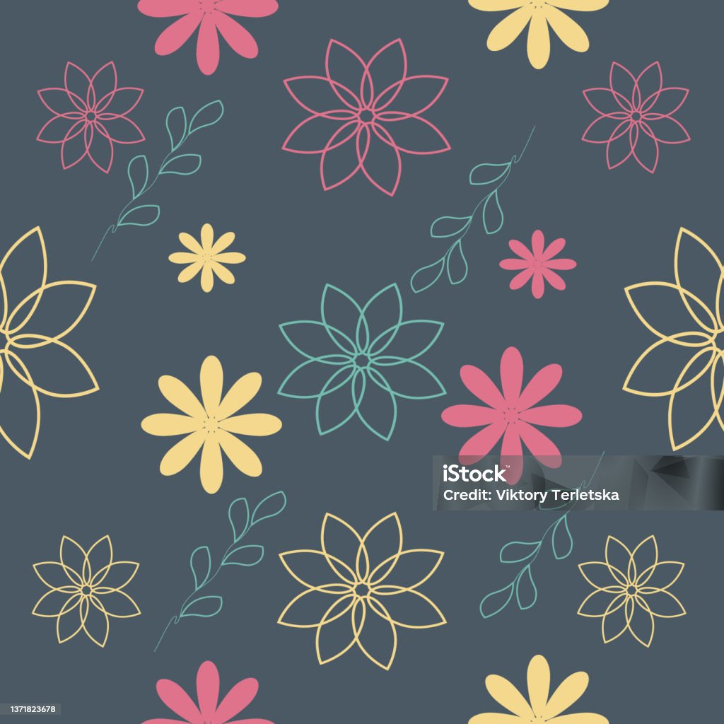Dark Spring Patterns Spring Pattern Stock Illustration - Download Image Now - Abstract, Art ...