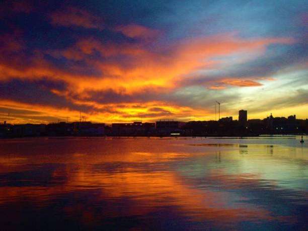 istock sunset in the port 1371824959