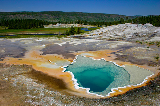 Geothermal pool in Wyoming, USA