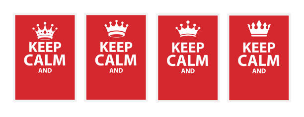 Crown keep calm Crown keep calm keep calm and stock illustrations