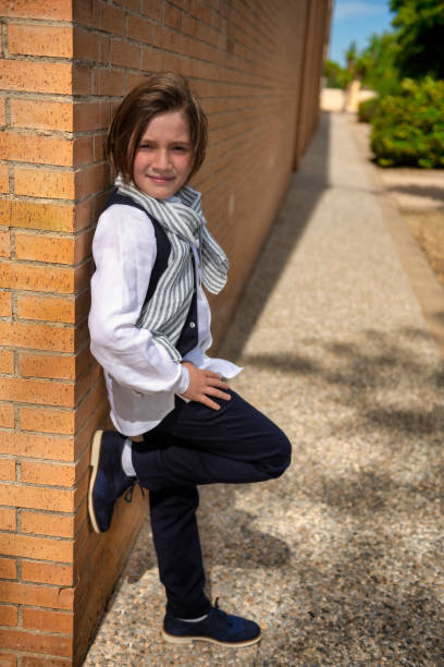 istock Laughing boy posing in fashion session 1371835519