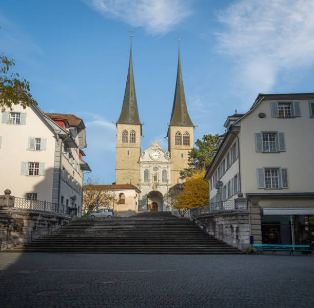 istock Church of St Leodegar - Lucerne, Switzerland 1371849097
