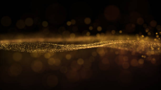istock Abstract Golden Particles Glittering Background 1371850833